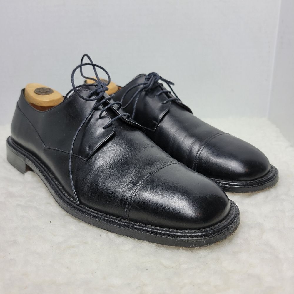 Salvatore Ferragamo 'posillipo' Mens Size 11  D Black Leather Cap Toe Oxfords